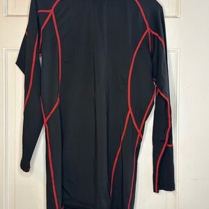 Men's Black and Red Activewear
